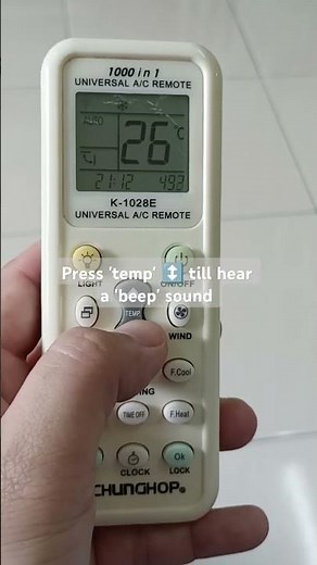 Setting the Chunghop universal AC remote (Cara setting remote AC Chunghop)