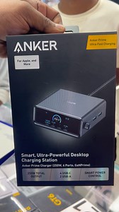 6.3K views · 40 reactions | Anker Prime Charger, 250W GaN Prime USB C Charging Station, Ultra-Fast 6-Port, 2.26" LCD Display and Smart Control Dial, Compatible with MacBook Pro/Air, iPhone 16/15/14, Galaxy, and More (Silver) | Unboxing Tech | Facebook