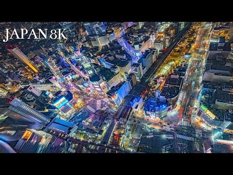 8K Tokyo Night Timelapse – Japan City Lights
