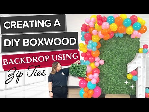 Creating A DIY Boxwood Backdrop Using Zip Ties