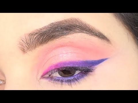 Vibrant Pink & Purple Ombré Eye Makeup Tutorial | Step-by-Step Winged Liner Look 💜💗 | ZeekayyMakeup