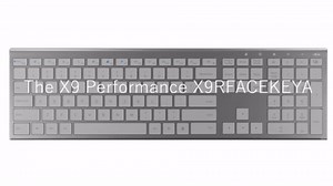 X9 Performance Slim Full Size Wireless Keyboard for Laptop and Desktop PC | Elegant Low Profile 2.4G Computer Keyboard Wireless - Rechargeable Flat Keyboard with Number Pad, 110 Silent Keys - Aluminum
