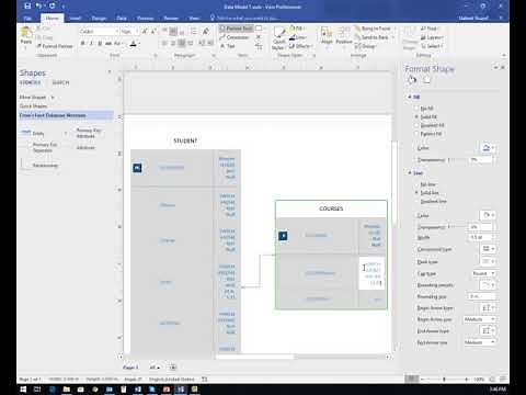 Using Visio to Create a Database Design