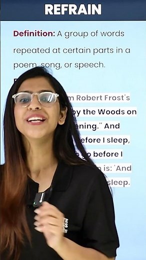Learn English Literary Devices | Refrain | Daily English Learning #cbse2023 #nehamam