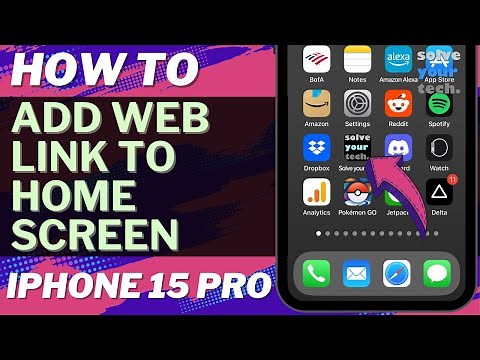 How to Add Web Link to Home Screen on iPhone 15 Pro
