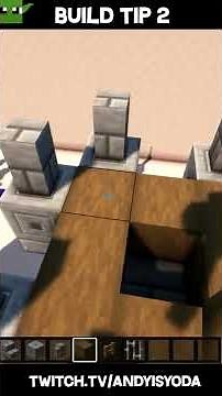 Minecraft Build Tips #2 - 3x3 Tower Detail #shorts