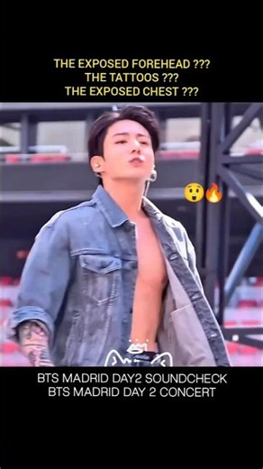 The Chest OMYG....#jungkook BTS MADRID DAY2 SOUNDCHECK BTS MADRID DAY 2 CONCERT