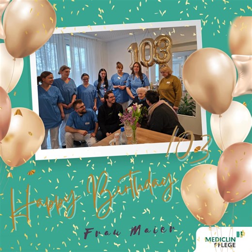 MEDICLIN Pflege on Instagram: "103 Jahre - Das ist ein Ereignis, das muss gefeiert werden. Da hat sich das MediClin-Team der SR Hermann-Schall-Haus in Königsfeld nicht nehmen lassen, ein kleines Ständchen zu überbringen. Alles Gute an Frau Maier! 💐 Ob der Chor demnächst bei "Voice of Germany" auftritt? 😉 #srhermannschallhaus #mediclinpflege #tagespflegerennsteigblick #srrennsteigblick #sraufdembellem #srbrunnenbergblick #mediclin #sramrosengarten #betreuungmitherz #srdeisterweser #pflegeheim #