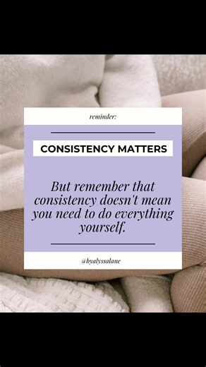 Consistency matters but burnout doesn’t have to be part of the process. You don’t need to do everything to stay consistent. You just need to keep showing up in ways that are sustainable. Progress is built through small, aligned actions, support, and systems that work with you — not against you. Give yourself permission to rest, delegate, and simplify 🤍 Save this as your reminder today ✨ #consistencymatters #consistencyoverperfection #mindsetshift #selfgrowthjourney #personaldevelopmentdaily