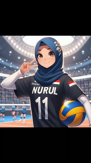 Exciting Volleyball Animations Featuring Hijab Styles