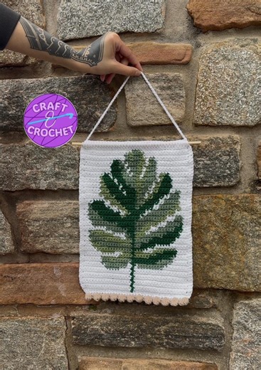 Monstera Leaf | Tapestry Crochet Pattern | Downloadable PDF - Etsy