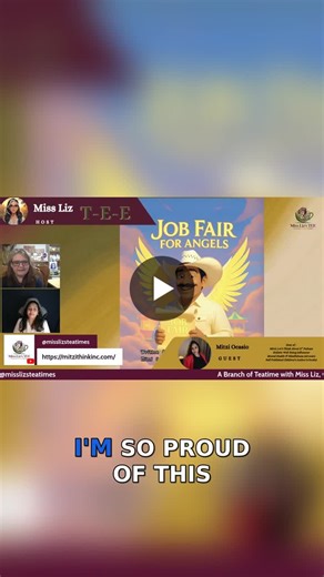 #mitziocasio #jobfairforangels #podcastinterview #letsthinkaboutit #misslizteatimepodcast | Mitzi Ocasio