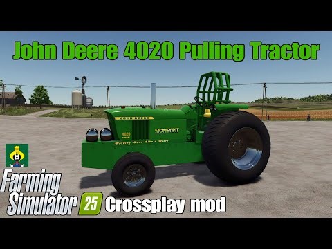 John Deere 4020 Pulling Tractor / FS25 crossplay mod