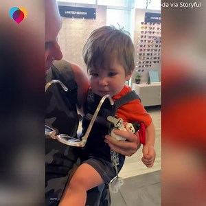 11-month-old Theo is legally blind. So, when he put on glasses that allowed him to see his parents for the first time, he beamed with joy 🥺 | The Uplift