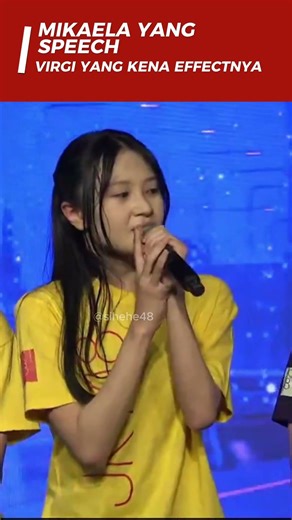 MUKAELA YANG SPEECH TAPI VIRGI YANG KENA EFEKNYA #jkt48 #mikaelajkt48