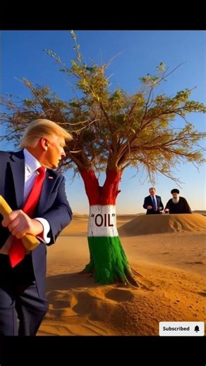 Trump Cuts the OIL Tree… Then a Missile Comes Out of the Desert! 😱🌳🛢️”#ai #aivideo