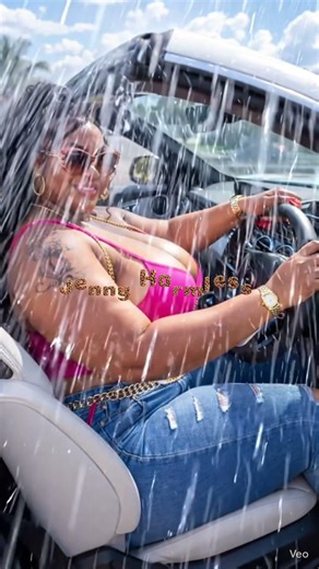 “When life rains, I don’t run… I glow different ☔💅” #fearlessbeauty