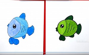 【Art For Kids】How To Draw A Cartoon Fish