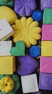 Colorful Powder Explosion 💜💛 w/ @Asmr_crushing_queen | Super Crispy ASMR #asmr #gymchalk #viral