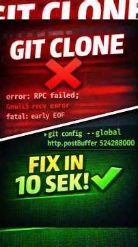 Git Clone Error / Fix in 10 sec