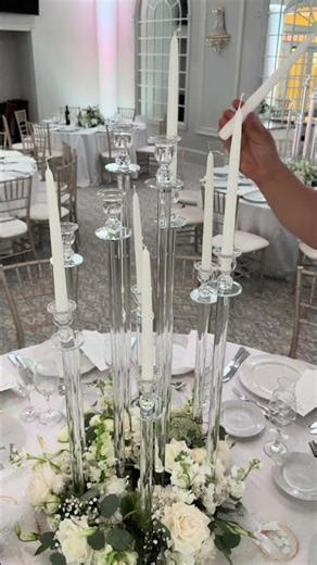 Crystal Candelabra Centerpieces