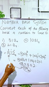 1.4K views · 33 reactions | Number Base System: Conversion of Base 4 Numerals to Base 10. Classwork: Convert 213 (Base 4) To Base 10. | Maths with Esomnofu. | Facebook