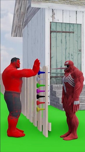 😅Red Hulk vs Venom Epic 3D Animation video! #Shorts#Marvel #Hulk