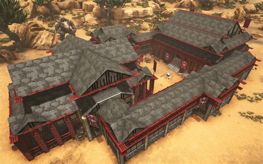 方舟生存进化_ARK_建筑_ 中国四合院(NO_MODS 官服建筑环境)