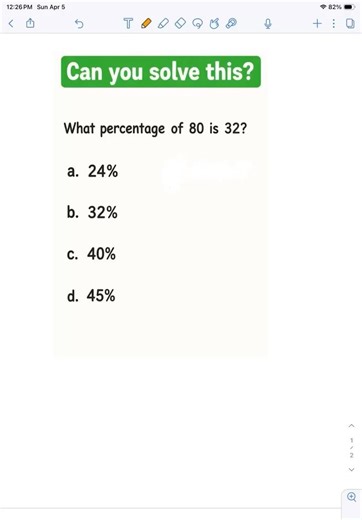 How do you solve a math percentage word problem?