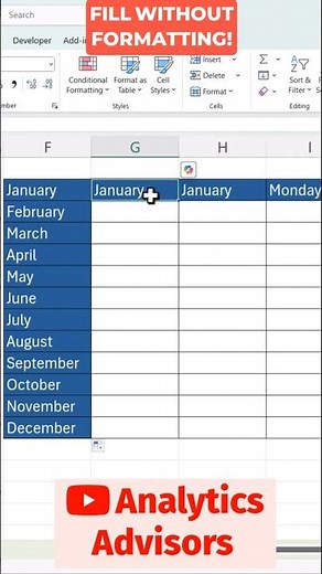 Master Excel's Auto Fill Without Formatting! #shorts