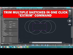 HOW TO TRIM MULTIPLE SKETCHES IN AUTOCAD USING SINGLE CLICK -EXTRIM COMMAND | AUTOCAD TUTORIALS