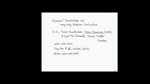 Quantum thermalization and many-body Anderson localization | PIRSA