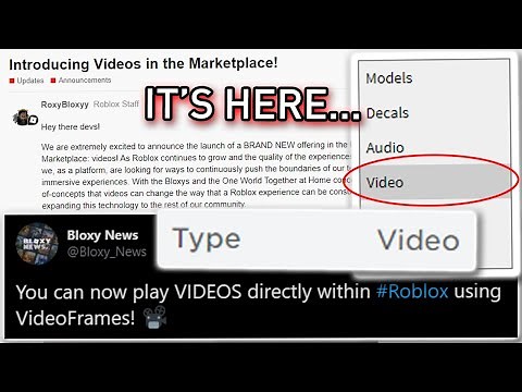 you can play VIDEOS inside ROBLOX games...