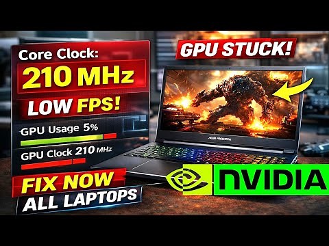 FIX NVIDIA GPU Stuck at 210 MHz on Acer Predator (Works on ALL Gaming Laptops!)