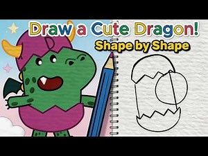 How to draw a Kawaii Baby Dragon | Easy Drawing Tutorial