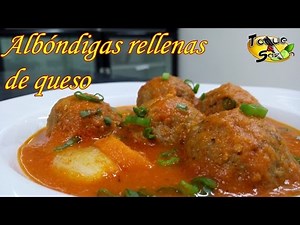 Cheese-Stuffed Meatballs in Tomato Sauce "Step by Step" (Touch and Seasoning)