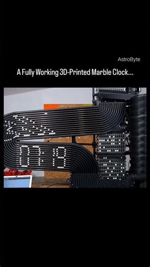 A Fully Working 3D-Printed Marble Clock...