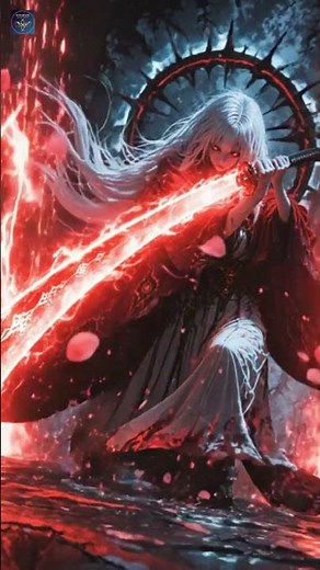 Awakening the Demon Sword: The Blood-Eyed Swordswoman | AI Art