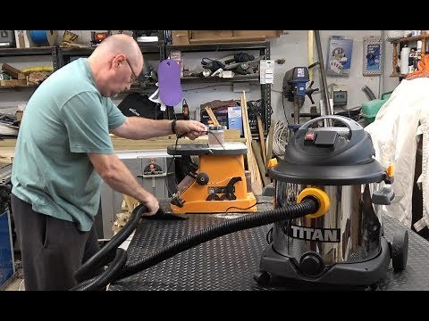 Titan TTB430VAC Shop Vac -Wet and Dry demonstration. A good shop vac for the price!