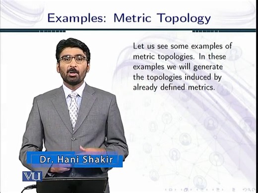 Topology Lecture 107  Examples: Metric Topology in Urdu