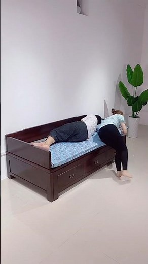 part359#🔥 This Space-Saving Pull-Out Daybed Will Transform Your Home 😱 Solid Wood Furniture #Shorts