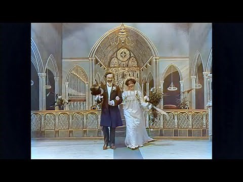 [4k, 60fps, colorized] (1900) The first wedding ever filmed.