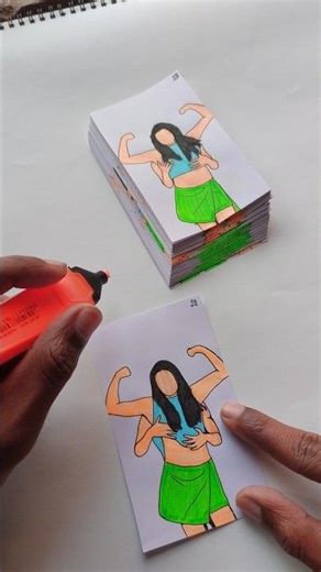 Pitbull terrier on flip book animation #shorts #viral #art