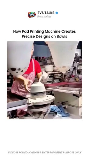 How Pad Printing Machines Create Perfect Designs on Bowls 😳🍽️ | Precision Manufacturing