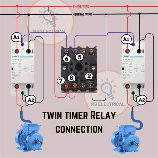 184K views · 7.4K reactions | Twin Timer Relay connection | Mb Electrical | Facebook