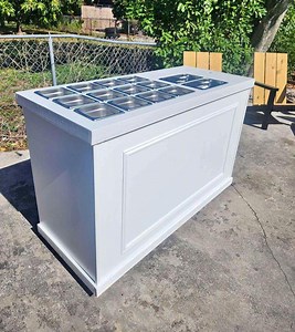 White 5ft Mobile Charcuterie Bar Cart, Beverage Cart, Bar Cart, Mobile Bar, Beverage Bar Foldable Mobile Bar, Wood Cart, Mall Kiosk Bar - Etsy