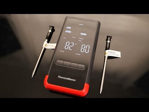 ThermoMaven P2 Wireless Meat Thermometer with Smart Display Base, Bluetooth and WiFi, 2 Ultra-Thin