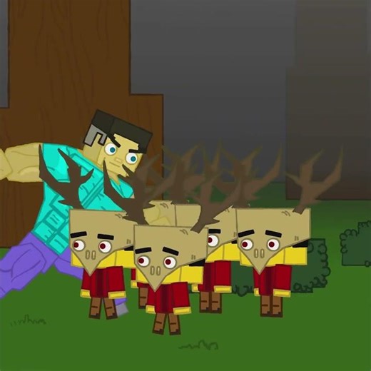 muscle steve vs cultist - 99 nights the forest #99nightintheforest #animation #minecraft