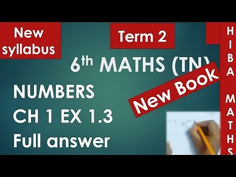 6th maths term 2 chapter 1 exercise 1.3 full answers tn samacheer 2020-2021 new syllabus