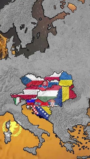 Map of Austria-Hungary with modern flags #map #mapguide #europe #geographythroughmaps